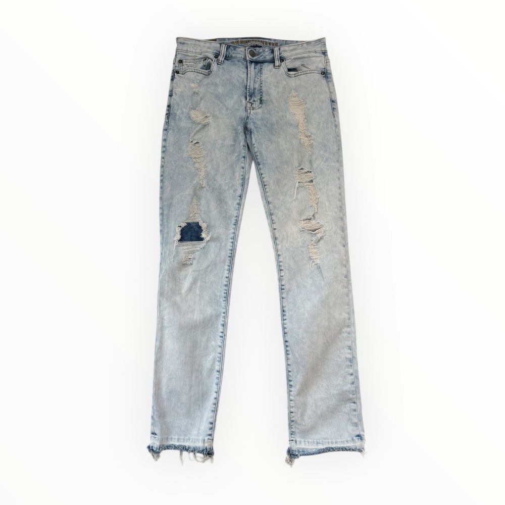 American Eagle Outfitters Men Extreme Flex Acid Wash Distressed Slim Jeans 30x32